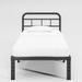 Heavy Duty Black Metal Platform Bed Frame with Headboard