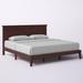 Traditional Solid Oak Wooden Platform Bed Frame with Headboard