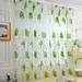 Wozhidaoke Curtains for Living Room 1 Pcs Vines Leaves Tulle Door Window Curtain Drape Panel Sheer Scarf Valances Curtains for Bedroom Blackout Curtains Green 20*17*2 Green