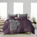 Oversized Queen Size Egyptian Cotton 1000 Thread Count Duvet Cover Solid Ultra Soft & Breathable 3 Piece Luxury Soft Wrinkle Free Cooling Sheet (1 Duvet Cover with 2 Pillowcases Plum)