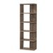 Spacious Semi Backless Wooden Bookcase, Grey - 70.75 H x 11.5 W x 23.5 L