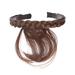 Fashion Synthetic Wigs Headband Front Hair Bangs Fringe Hair Extensions for Women Girls(Light Brown)