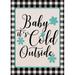 Newhomestyle Baby It s Cold Outside House Christmas Garden Flag Vertical Double Sided Winter Holiday Burlap Rustic Yard Lawn Outdoor Decoration 12x18 Inch