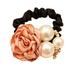 Rose Flower Hair Ring Girls Pearl Rhinestone Hair Bands Pearl Hair Rope Elastic Rubber Mens Hair Band Girls Headbands for Hair Elastic Hair Ties for Kids Hair Ties for Women s Hair Large Times Tales