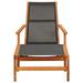 vidaXL Patio Chair with Footrest Solid Wood Eucalyptus and Textilene