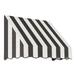 Awntech 3.375 ft San Francisco Fixed Awning Acrylic Fabric Black/White Stripe