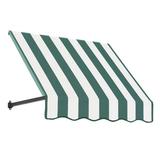 Awntech 3.375 ft Dallas Retro Fixed Awning Acrylic Fabric Forest/White Stripe