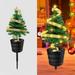 Fall savings Up to 50% off Outdoor Solar Christmas Tree Light Solar Powered Prelit Small Christmas Tree For Holiday Outside Garden Yard Decor Christmas gift Gifts for Family on Clearance