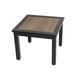 Metal Outdoor Side Table Patio Bistro Dining Table Wood-Like Aluminum-Plastic Table Top With Steel Legs (Square)