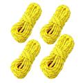 4pcs/set 4meters Length Outdoor Tool Hiking Camping Equipment Diameter 4mm Survival kit Paracord Cord Lanyard Tent Ropes Paracords 550 Rope YELLOW