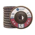 Benchmark Abrasives 4.5 x 7/8 T27 Ceramic Flat Flap Discs for Sanding Grinding Finishing Stock Removal on Stainless Steel Carbon Steel Alloys Metals (10 Pack) - 120 Grit