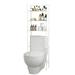 GIVIMO 17.7 inch 3-Shelf Toilet Shelves Over the Toilet Storage Shelf White