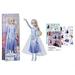 Disney Frozen 2 Elsa Frozen Shimmer Fashion Doll Skirt Shoes and Long Blonde Hair Toy for Kids 3 Years Old and Up It Comes with Frozen Sticker Book with Puffy Stickers 4 Sheet Over 300 Stickers