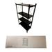 Storage Shelves 4 Tier Closet Organizers and Storage 4-Shelf Foldable Metal Shelving Units 27.9 Wx13.4 Dx 7.8 H for Garage Kitchen Bakers Collapsible Organizer Rack Heavy Duty on Wheels Black