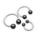 Colorline PVD Ball Ends Steel Horseshoe Circular Barbell