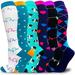 Mens Socks Women 6Pc Long Compression Socks Leggings Long Running Compression Socks Outdoor Sports Socks Womens Socks