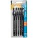Paper Mate Eraser Mate Ball Point Pens Medium Black 4 ea (Pack of 6)