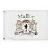 Malloy Irish Coat of Arms Small White Flag - 16 x10.5 inches