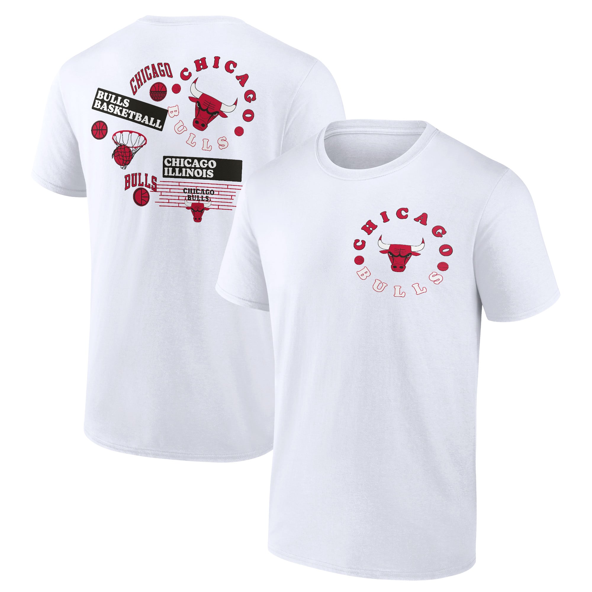 T-shirt graphique Chicago Bulls Street Collective - Hommes - Homme Taille: XS