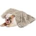 Boluotou Premium Pet Fleece Blanket Fluffy Dog Cat Blanket Throw Soft Warm Puppy Blanket Cover Dog Cat Fluffy Fur Blanket Sleep Mat Double Layer Washable for Dog Bed Couch Sofa Car