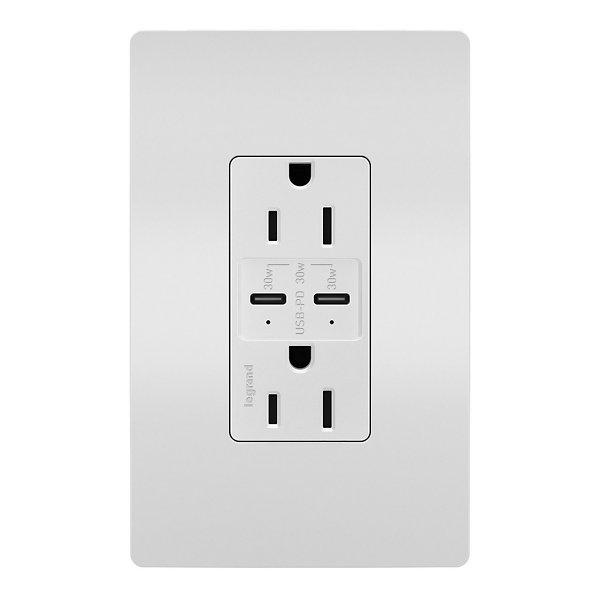 legrand-adorne-radiant-15a-tamper-resistant-outlet-with-usb-type-c-ports---r26usbpdw/