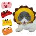 Uehgn Cute Handmade Dog Cat Hat Costume Caps Animal Head Party Decor Pet Accessory