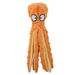 LFOGoods Pet Plush Toy Octopus Leather Shell Dog Puzzle Bite Resistant Sound Toy Octopus Cat and Dog Supplies-Orange