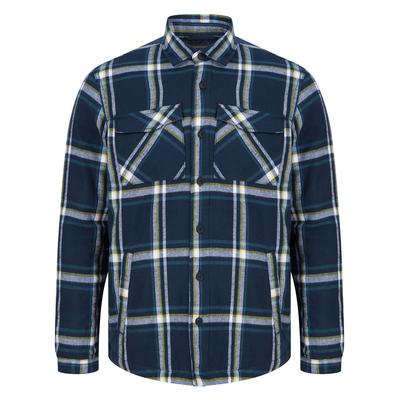 Shirts Hesperus Quilted Cotton Flannel Checked Overshirt Jacket in Sky Captain Navy / M - Tokyo Laundry