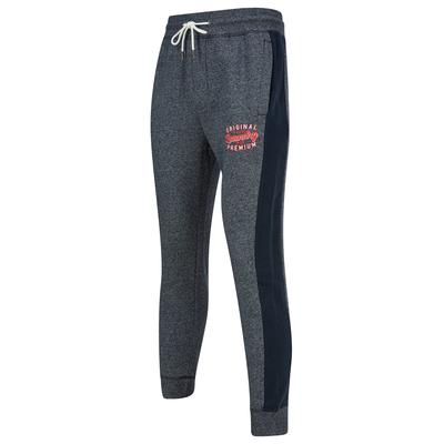 Sweatpants Surround Brushback Fleece Cuffed Joggers with Side Panel Detail in Navy Grindle / XL - Tokyo Laundry