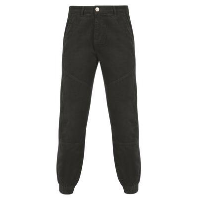 Trousers Baku Cotton Corduroy Elastic Cuffed Trousers in Jet Black / S/30 - Tokyo Laundry