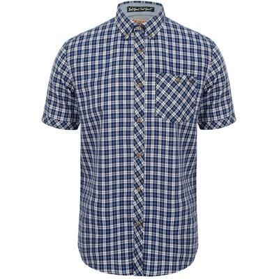 Shirts Kendry Short Sleeve Checked Shirt in Sapphire / S - Tokyo Laundry