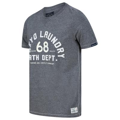 T-Shirts Hamberts 2 Felt Applique Motif Cotton Jersey T-Shirt in Mid Grey Marl / S - Tokyo Laundry