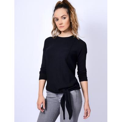 Jumpers Cloverfield Tie Front Jumper in Black - Plum Tree / XL - Tokyo Laundry