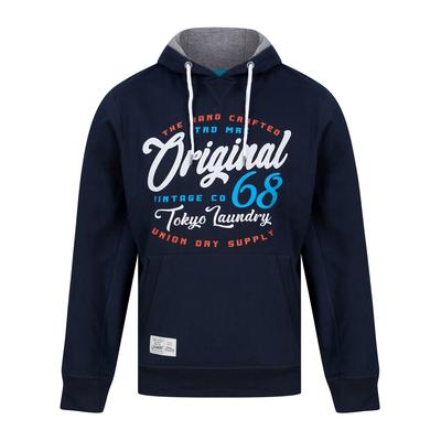 Hoodies / Sweatshirts Triv Motif Brushback Fleece Pullover Hoodie in Sky Captain Navy / S - Tokyo Laundry