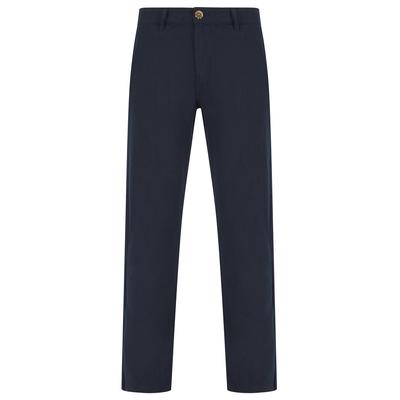 Trousers Maulua Cotton Linen Straight Leg Trousers in Sky Captain Navy / S/30 - Tokyo Laundry