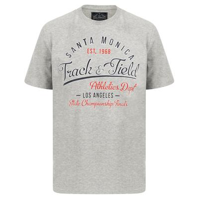 T-Shirts Santa Monica Applique Motif Cotton Jersey T-Shirt In Light Grey Marl / M - Tokyo Laundry