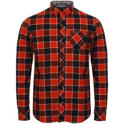 Shirts Cadillo Checked Long Sleeve Flannel Shirt in Merlot / S - Tokyo Laundry