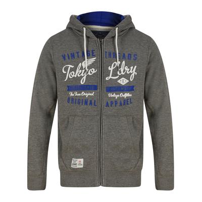 Hoodies / Sweatshirts Invidia Motif Brushback Fleece Zip Through Hoodie in Mid Grey Marl / S - Tokyo Laundry