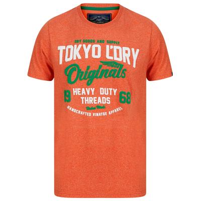 T-Shirts Heavy Duty 2 Puffy Motif Cotton Jersey T-Shirt in Orange Grindle / S - Tokyo Laundry