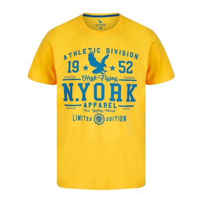 T-Shirts NYork Threads Motif Cotton Jersey T-Shirt in Golden Cream - South Shore / S - Tokyo Laundry