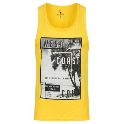 Vests WC Cali Motif Print Cotton Vest Top in Snapdragon Yellow - South Shore / S - Tokyo Laundry