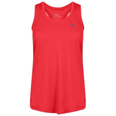 Vests Mancuso Perforated Racer Back Vest Top in Rouge Red Active / 12 - Tokyo Laundry