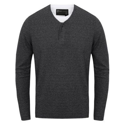 T-Shirts Espino Mock T-Shirt Insert Long Sleeve Top in Dark Denim - Dissident / S - Tokyo Laundry