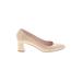 Kate Spade New York Heels: Slip On Chunky Heel Classic Ivory Solid Shoes - Women's Size 8 - Almond Toe