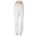 Ann Taylor LOFT Khaki Pant Straight Leg Boyfriend: White Print Bottoms - Women's Size 6 Petite