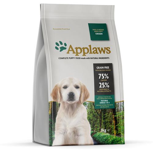 2x 2kg Applaws Puppy Huhn Kleine & Mittelgroße Rassen Hundefutter trocken