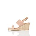 FIND Wedge Leather Espadrille, Damen Peeptoe Sandalen, Pink (PINK PINK), 40 EU (7 UK)