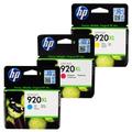 HP Officejet 920XL 3 Inkjet Ink Cartridge Colour Combo Value Pack - Cyan Magenta Yellow Easy Mail - Multipack Cartridges