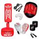 Kids Junior Boxing Heavy Bag Set MMA Freestanding Punching Bags with Stand Bounce Back for Martial Arts, MMA, Karate, Strike Taekwondo, Muay Thai, Freestanding, Kickboxing & Boxing (Red)