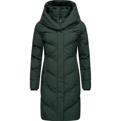 Steppmantel RAGWEAR "Natalka Melange", Damen, Gr. XS (34), grün (dunkelgrün), Außenmaterial: 100% Polyester, Innenfutter: 100% Polyester, Wattierung: 100% Polyester, modisch, figurumspielend ca. Mitte Oberschenkel, Langarm Ärmel ohne Ärmelschlitz... Image